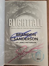 Blightfall Brandon Sanderson Janci Patterson Double-Signed & Numbered #0867 picture