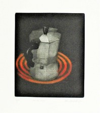 Agustin Rolando Rojas ETCHNG The Hot Plate A/P Mezzotint SIGNED Cuban Art Master picture