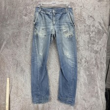 Vintage Levis Engineered Jeans Mens Blue Twisted Zip Fly Thrashed Fits 30x30 picture