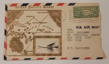 USS California (BB 44) circa 1930s clipper airmail trans pacific Crosby cachet picture