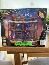 Lemax Dry Gulch Hotel Spooky Town 2007 Halloween Village RETIRED Lights Sound picture