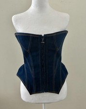 Brand New Authentic Vivienne Westwood Blue Denim Cobrax Corset IT 44 picture