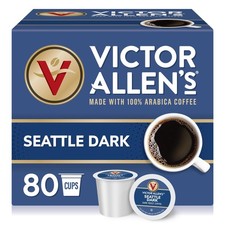 Victor Allen's Coffee Seattle Dark, Dark Roast, 80 Count, Single Serve Coffee... picture