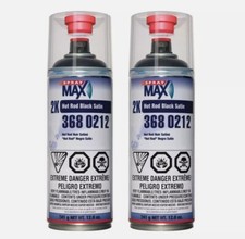 SprayMax 3680212 2K Hot Rod Satin Black Aerosol 12 oz. (2 Pack) picture