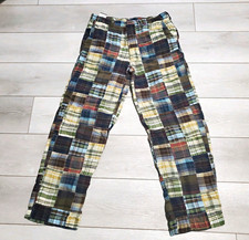 Izod Men's Multicolor Plaid Cotton Chino Pants Straight Leg 32x32 Regular picture