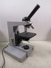 Leitz Wetzlar SM-LUX Monocular Microscope with 3 Objectives 40x 10x 4x picture