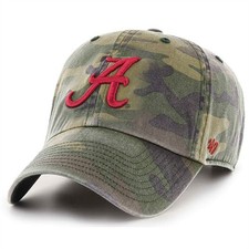 Alabama Crimson Tide 47 Brand Clean Up Adjustable Hat - Camo picture