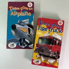 There Goes An Airplane & There Goes A Fire Truck 2 VHS Lot Kid Vision 1994 picture