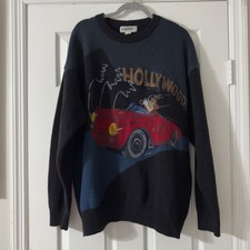 Vintage Iceberg Hollywood Rebel Without a Cause Wool Sweater XXL Italy 90s picture