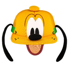 Disney Parks Pluto Face & Ears Mesh Foam Adult Baseball Cap Hat - NEW picture