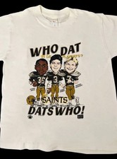 Vintage 80s New Orleans Saints cartoon shirt reprint VK15161 picture