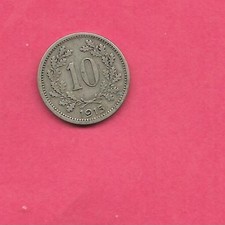 AUSTRIA KM2822 1915 VF-VERY FINE CIRCULATED OLD ANTIQUE 10 HELLER COIN picture