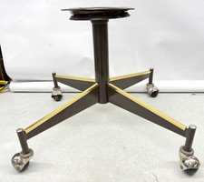 Vintage MCM Rolling Swiveling Chair Leg Base Ball Wheel Mid Century Modern Brass picture