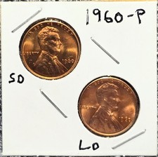 1960 P & D Lincoln Memorial Cent Small & Large Date BU 4 Coin Set Original Rolls picture
