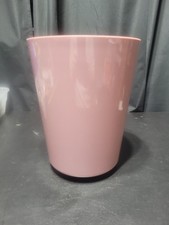 Vintage Oxford Lucite Pink Taro Purple Wastebasket Trash Can MCM Bath Rbber Feet picture