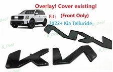 Custom OVERLAY Gloss Black Front Bumper K I A Emblem 2022+ Telluride picture