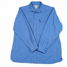 L.L.Bean Men’s XLT Blue Chamois Cloth Shirt Heavyweight Flannel Workwear picture