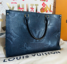 Authentic Louis Vuitton OnTheGo MM Black Empreinte Leather Tote M45595 picture