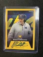 2026 Valiant Michigan Wolverines Kyle Whittingham Optichrome  Auto /50 picture
