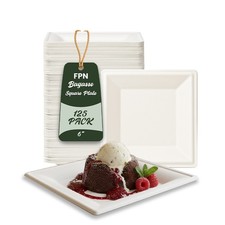 Square Dinner Plates for Party Disposable Paper Plates Microwave-safe:6