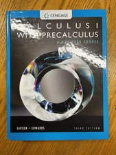 Calculus I With Precalculus : A One-year Course 3rd Ed, Hardcover by Larson, Ron picture