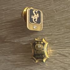 Rare Antique 1915 Beta Theta Pi Pledge 14k Gold Badge 14k SCI Gold Badge picture