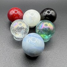 Estate Find Lot of 6 Vintage Marbles Boulders & Shooters (Akro, Vitro, Vacor) picture