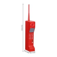 Vintage Retro Brick Cell Phone Prop Red Iron Model 1980s 90s Desk Decor picture