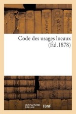 Sans Auteur Code Des Usages Locaux (Paperback) Sciences Sociales (UK IMPORT) picture