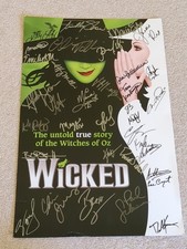 Wicked The Musical OFFICIAL BROADWAY POSTER Autographed Signed Rare 14x22 picture