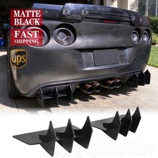 For Corvette C6 2005-2013 VR2 Style Matte Black Shark Fin Rear Bumper Diffuser picture