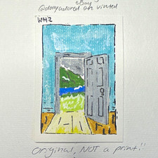 ACEO Original Signed Doorway Nature Portal Unframed picture