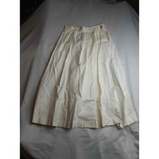 Bryn Connelly Vintage White Cotton Pleated Midi Skirt Made in Japan Womens 8 picture