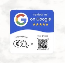 (25 Pack) NFC Google Review Cards – 5 Star Reviews Adhesive Back picture
