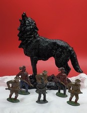 Lot of 6 Vintage Barclay Manoil? Lead Metal Toy Soldiers & Indians 1930s picture