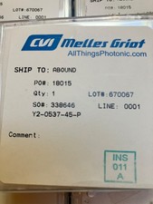 CVI Melles Griot Y2-0537-45-P   LENS NEW SEALED BOXES QTY 1 picture