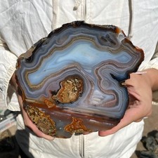 5.3lb Natural Lace Banded stripe Agate Quartz Crystal Rough mineral specimen picture