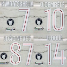 2025/26 PSG Paris Saint-Germain Chamipons League Name & Number Set picture