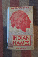 Rare Vintage Print Copy 1976 INDIAN NAMES Bicentennial Edition Don Burrows HC picture