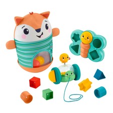 New Fisher-Price Sort Wobble & Roll Gift Set 3 Baby Activity Toys  picture