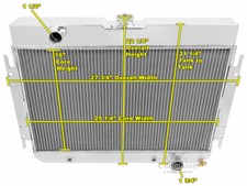 1964 1965 1966 1967 Chevy Malibu 2 Row DR Champion EC289 Aluminum Radiator picture