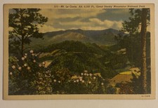 Mt. Le Conte ~ Smoky Mountains National Park ~ Vintage Linen Postcard picture