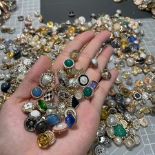 Vintage-now Costume Jewelry makeing Lots button Read Description 50pcs picture