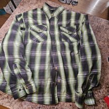 Milwaukee Men's Leather MPM1658 Plaid Flannel Biker Shirt /CE Approved Armor 3XL picture