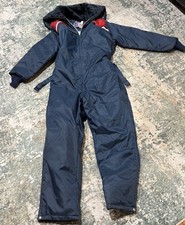 VINTAGE 70s UPC United Pioneer One Piece Snowmobile Suit Medium Split Fur Hood  picture