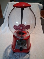 VINTAGE 1920's ADVANCE MODEL D PENNY GUMBALL MACHINE COIN OP VENDING picture