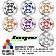 Hope 6 Bolt Floating Disc Rotor - All Colors and Sizes - Brand New picture