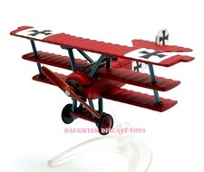 WWI RED BARON TRIPLANE Adult Collector Heavy Diecast Metal-w/Stand-Pristine picture