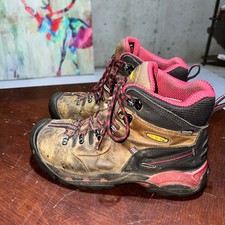 Keen Utility Pittsburgh Steel Toe Waterproof Work Boots Mens 8.5 EE Brown Red picture