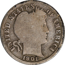1901-S Barber Dime picture